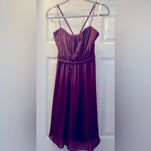 David's Bridal Deep Burgundy Gown